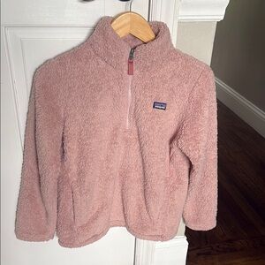 Patagonia cozy winter Kids Pink Fleece Pullover